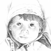 drawing of a young boy